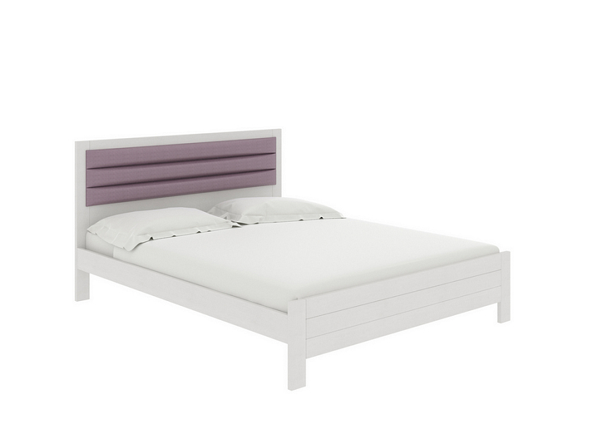 Кровать Prima 120x200 Ткань/Массив Тетра Слива/Антик (сосна) - Кровать в универсальном дизайне из массива сосны.