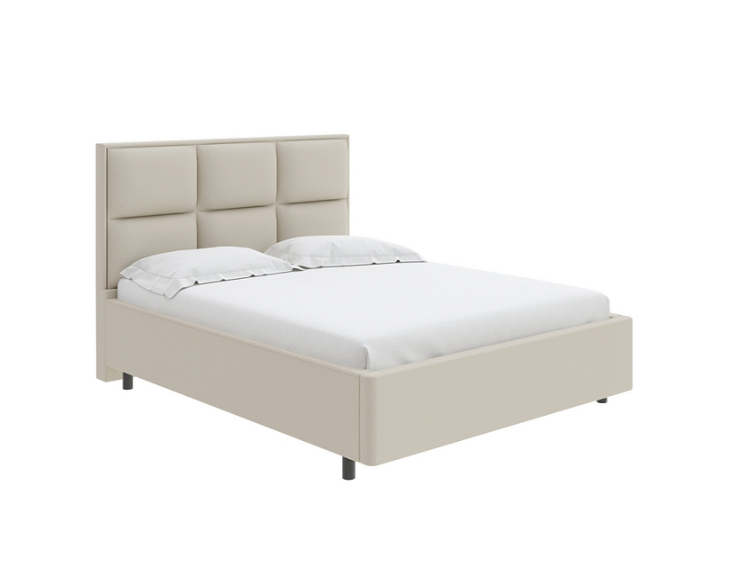 Кровать Malina 160x200 Ткань: Флок Бентлей Нежно-лиловый - Изящная кровать без встроенного основания из массива сосны с мягкими элементами.