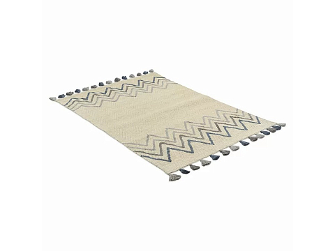 Ковер Tkano Agra 160x230 Ткань Бежевый - Стильный ковёр с кисточками